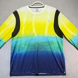Reel Legends Mens Long Sleeve Mahi Mahi Fish Scale Performance Shirt L